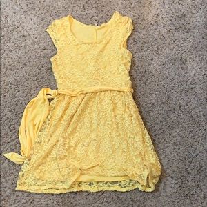 Charlotte Russe Yellow Lace Dress